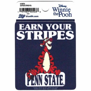 decal Earn Your Stripes Tigger sitting on Penn State